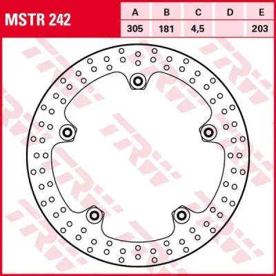 Tarcza hamulcowa TRW Lucas MSTR 242 przód (MSTR242) Tarcza hamulcowa TRW Lucas MSTR 242 przód (MSTR242)