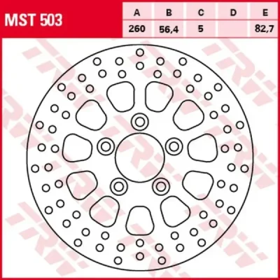 Tarcza hamulcowa TRW Lucas MST 503 tył - MST503