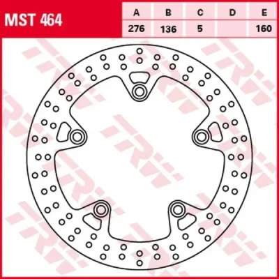 Tarcza hamulcowa TRW Lucas MST 464 tył (MST464)
