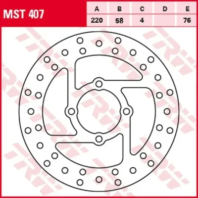 Tarcza hamulcowa TRW Lucas MST MST 407 tył (MST407)
