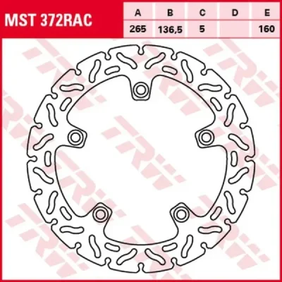Tarcza hamulcowa TRW Lucas MST 372 RAC tył (MST372RAC) Tarcza hamulcowa TRW Lucas MST 372 RAC tył (MST372RAC)