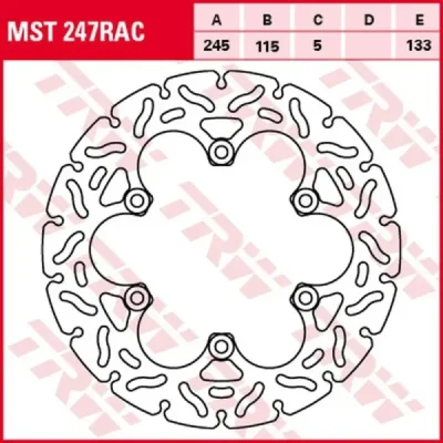 Tarcza hamulcowa TRW Lucas MST 247 RAC przód/tył (MST247RAC) Tarcza hamulcowa TRW Lucas MST 247 RAC przód/tył (MST247RAC)