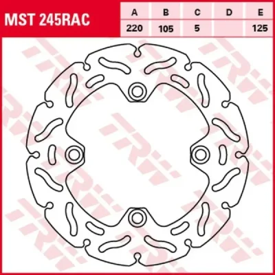 Tarcza hamulcowa TRW Lucas MST 245 RAC tył (MST245RAC) Tarcza hamulcowa TRW Lucas MST 245 RAC tył (MST245RAC)