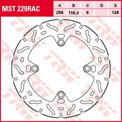 Tarcza hamulcowa TRW Lucas MST 229RAC tył (MST229RAC) Tarcza hamulcowa TRW Lucas MST 229RAC tył (MST229RAC)