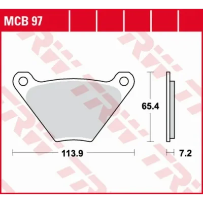 Klocki hamulcowe TRW Lucas MCB 97 (2 szt.) (MCB97) Klocki hamulcowe TRW Lucas MCB 97 (2 szt.) (MCB97)