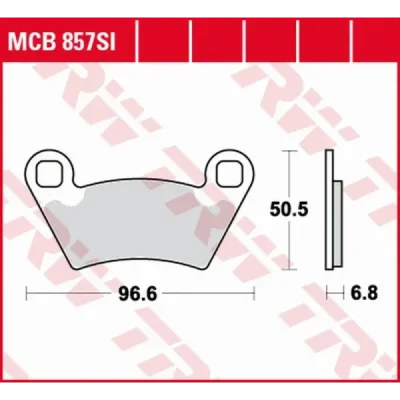 Klocki hamulcowe TRW Lucas MCB 857 SI (2 szt.) (MCB857SI) Klocki hamulcowe TRW Lucas MCB 857 SI (2 szt.) (MCB857SI)