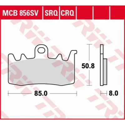 Klocki hamulcowe TRW Lucas MCB 856 CRQ (2 szt.) (MCB856CRQ) Klocki hamulcowe TRW Lucas MCB 856 CRQ (2 szt.) (MCB856CRQ)