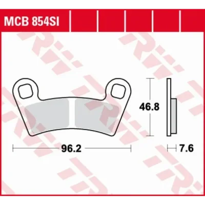 Klocki hamulcowe TRW Lucas MCB 854 SI (2 szt.) (MCB854SI) Klocki hamulcowe TRW Lucas MCB 854 SI (2 szt.) (MCB854SI)