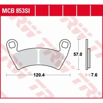 Klocki hamulcowe TRW Lucas MCB 853 SI (2 szt.) (MCB853SI) Klocki hamulcowe TRW Lucas MCB 853 SI (2 szt.) (MCB853SI)