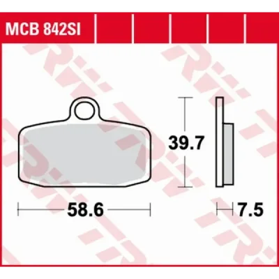 Klocki hamulcowe TRW Lucas MCB 842 SI (2 szt.) (MCB842SI) Klocki hamulcowe TRW Lucas MCB 842 SI (2 szt.) (MCB842SI)
