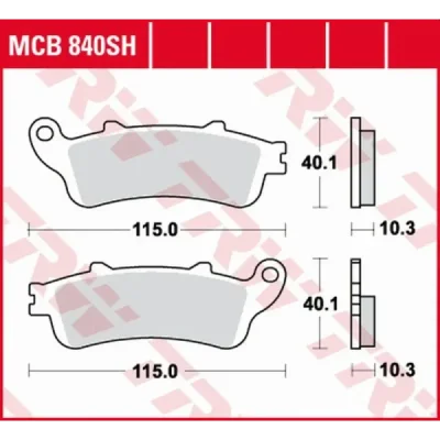 Klocki hamulcowe TRW Lucas MCB 840 SH (2 szt.) (MCB840SH) Klocki hamulcowe TRW Lucas MCB 840 SH (2 szt.) (MCB840SH)
