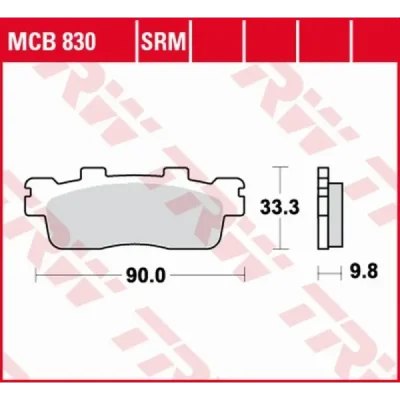 Klocki hamulcowe TRW Lucas MCB 830 (2 szt.) (MCB830)