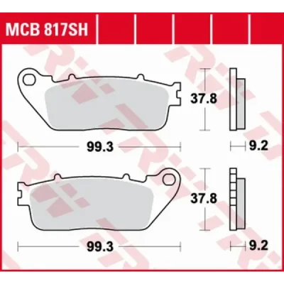Klocki hamulcowe TRW Lucas MCB 817 SH (2 szt.) (MCB817SH)