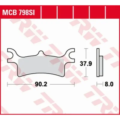 Klocki hamulcowe TRW Lucas MCB 798 SI (2 szt.) (MCB798SI) Klocki hamulcowe TRW Lucas MCB 798 SI (2 szt.) (MCB798SI)