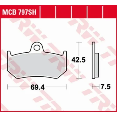 Klocki hamulcowe TRW Lucas MCB 797 SH (2 szt.) (MCB797SH) Klocki hamulcowe TRW Lucas MCB 797 SH (2 szt.) (MCB797SH)