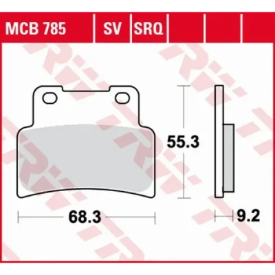 Klocki hamulcowe TRW Lucas MCB 785 TRQ (2 szt.) (MCB785TRQ)