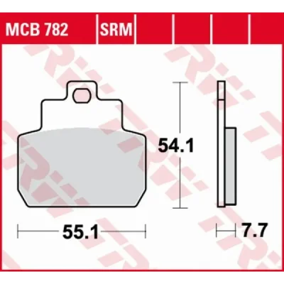 Klocki hamulcowe TRW Lucas MCB 782 (2 szt.) (MCB782) Klocki hamulcowe TRW Lucas MCB 782 (2 szt.) (MCB782)