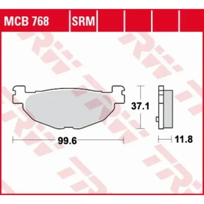 Klocki hamulcowe TRW Lucas MCB 768 SRM (2 szt.) (MCB768SRM) Klocki hamulcowe TRW Lucas MCB 768 SRM (2 szt.) (MCB768SRM)