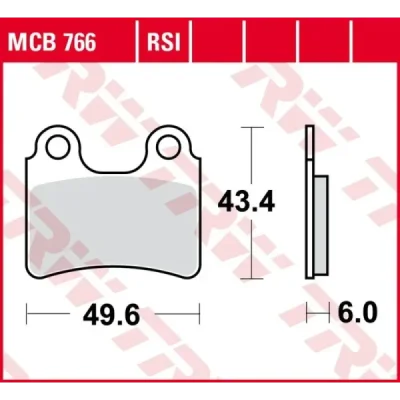 Klocki hamulcowe TRW Lucas MCB 766 (2 szt.) (MCB766) Klocki hamulcowe TRW Lucas MCB 766 (2 szt.) (MCB766)