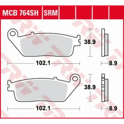 Klocki hamulcowe TRW Lucas MCB 764 SRM (2 szt.) (MCB764SRM) Klocki hamulcowe TRW Lucas MCB 764 SRM (2 szt.) (MCB764SRM)