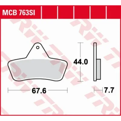 Klocki hamulcowe TRW Lucas MCB 763 SI (2 szt.) (MCB763SI) Klocki hamulcowe TRW Lucas MCB 763 SI (2 szt.) (MCB763SI)