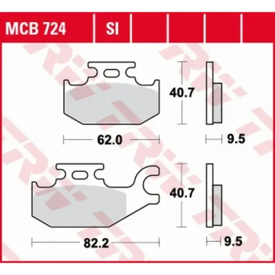 Klocki hamulcowe TRW Lucas MCB 724 (2 szt.) (MCB724) Klocki hamulcowe TRW Lucas MCB 724 (2 szt.) (MCB724)