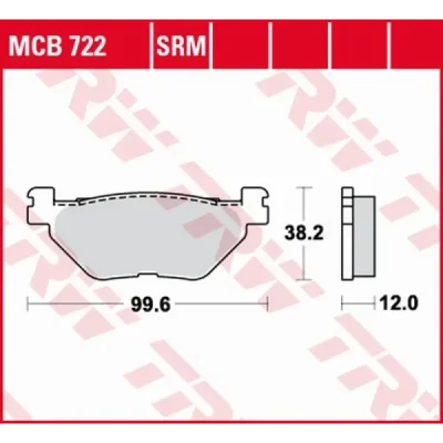 Klocki hamulcowe TRW Lucas MCB 722 SRM (2 szt.) (MCB722SRM) Klocki hamulcowe TRW Lucas MCB 722 SRM (2 szt.) (MCB722SRM)
