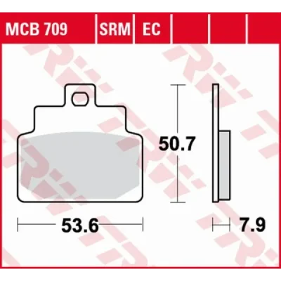 Klocki hamulcowe TRW Lucas MCB 709 (2 szt.) (MCB709) Klocki hamulcowe TRW Lucas MCB 709 (2 szt.) (MCB709)