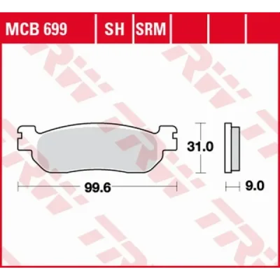 Klocki hamulcowe TRW Lucas MCB 699 SRM (2 szt.) (MCB699SRM) Klocki hamulcowe TRW Lucas MCB 699 SRM (2 szt.) (MCB699SRM)