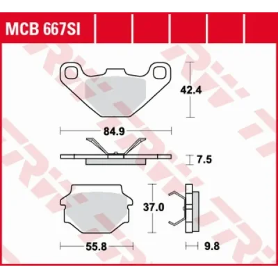 Klocki hamulcowe TRW Lucas MCB 667 SI (2 szt.) (MCB667SI) Klocki hamulcowe TRW Lucas MCB 667 SI (2 szt.) (MCB667SI)