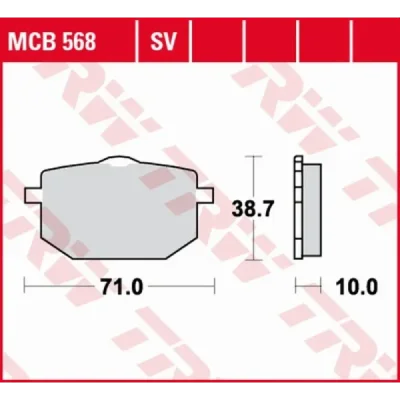 Klocki hamulcowe TRW Lucas MCB 568 (2 szt.) (MCB568) Klocki hamulcowe TRW Lucas MCB 568 (2 szt.) (MCB568)