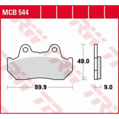 Klocki hamulcowe TRW Lucas MCB 544 (2 szt.) (MCB544)
