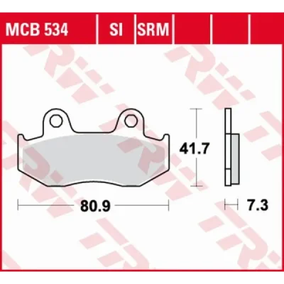 Klocki hamulcowe TRW Lucas MCB 534 (2 szt.) (MCB534)