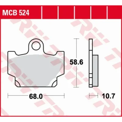 Klocki hamulcowe TRW Lucas MCB 524 (2 szt.) (MCB524)