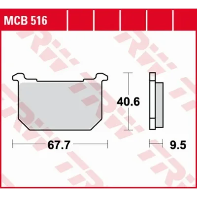 Klocki hamulcowe TRW Lucas MCB 516 (2 szt.) (MCB516)