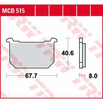 Klocki hamulcowe TRW Lucas MCB 515 (2 szt.) (MCB515)