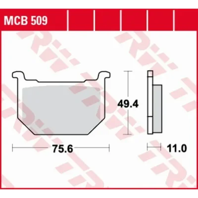 Klocki hamulcowe TRW Lucas MCB 509 (2 szt.) (MCB509)