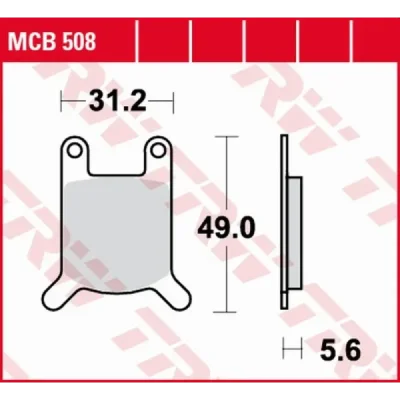 Klocki hamulcowe TRW Lucas MCB 508 (2 szt.) (MCB508)