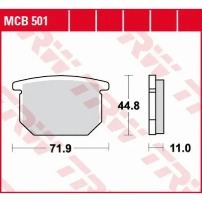 Klocki hamulcowe TRW Lucas MCB 501 (2 szt.) (MCB501)