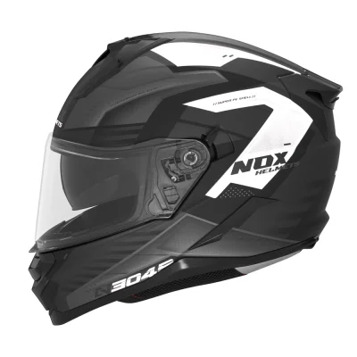 Kask integralny N304S Carver czarny/biały mat L z blendą - NOX Kask integralny N304S Carver czarny/biały mat L z blendą - NOX