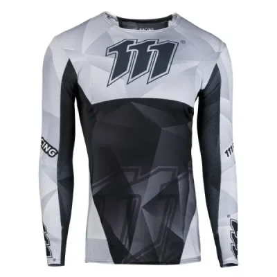 111 Racing Koszulka Moto 111.1 - Razor Black Czarny/Szary Xxl