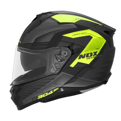 Kask integralny N304S Carver czarny/żółty fluo mat XXL z blendą - NOX Kask integralny N304S Carver czarny/żółty fluo mat XXL z blendą - NOX