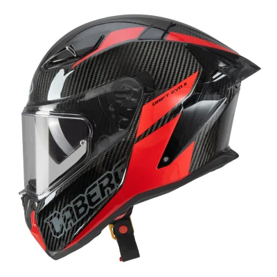 Kask integralny Drift Evo II Carbon Nova Red czarny/szary/czerwony L z blendą pinlock - Caberg