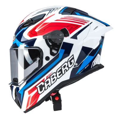 Kask integralny Drift Evo II Jarama biały/czerwony/niebieski XL z blendą pinlock - Caberg