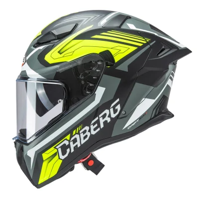Kask integralny Drift Evo II Jarama czarny/szary/żółty fluo mat M pinlock z blendą - Caberg
