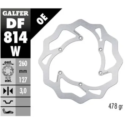 Tarcza hamulcowa Galfer Wave stała przód (DF814W)