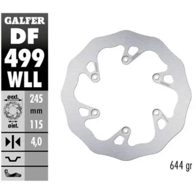 Tarcza hamulcowa Galfer Wave Solid stała tył (DF499WLL)