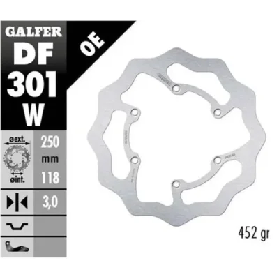 Tarcza hamulcowa Galfer Wave stała przód (DF301W) Tarcza hamulcowa Galfer Wave stała przód (DF301W)