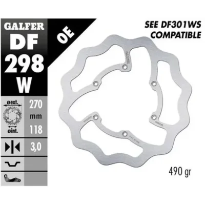 Tarcza hamulcowa Galfer Wave stała przód (DF298W)