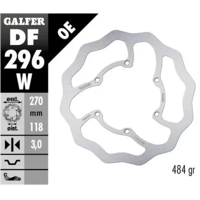 Tarcza hamulcowa Galfer przód WAVE Yamaha WR 250F 17- WR 450F 20- YZ 125 250 22- YZ 250F 450F 20 (DF296W)